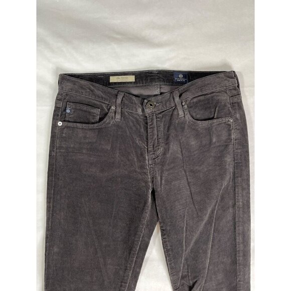 AG‎ Adriano Goldschmied The Stevie Slim Straight Corduroy Brown Pants Size 27 - Picture 3 of 9